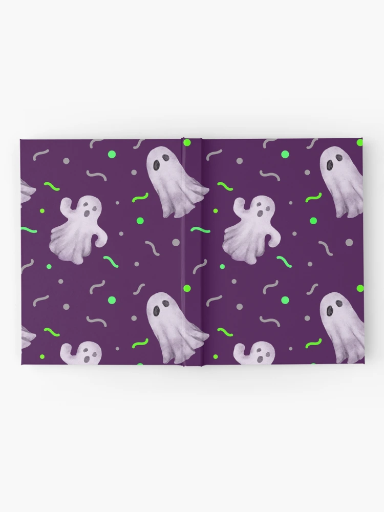 Thumbnail 2 of 3, Journal, Halloween Pattern Floating Ghosts designed and sold by ModkMerch.