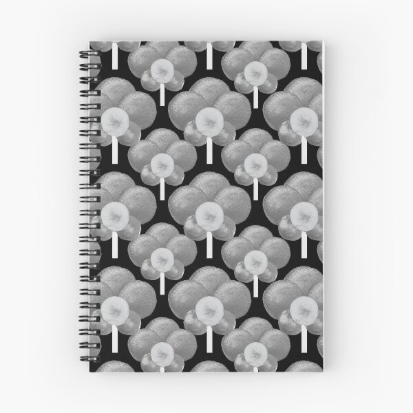 Item preview, Watercolour grey tones retro poppy flower pattern on black. designed and sold by yennyz.