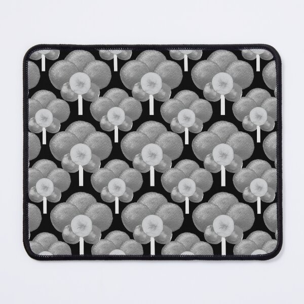 Item preview, Watercolour grey tones retro poppy flower pattern on black. designed and sold by yennyz.