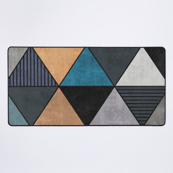 Item preview, Colorful Concrete Triangles 2 - Blue, Grey, Brown designed and sold by Zoltan Ratko.