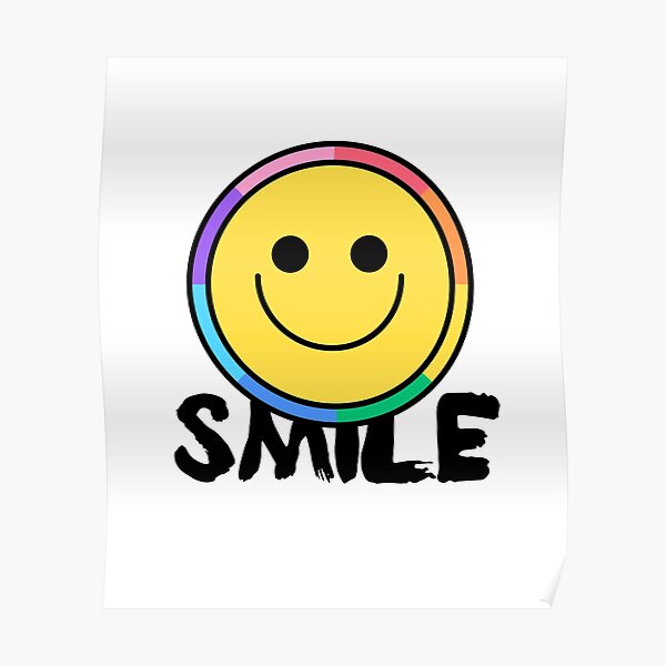 Smiley Face Wallpaper Posters Redbubble