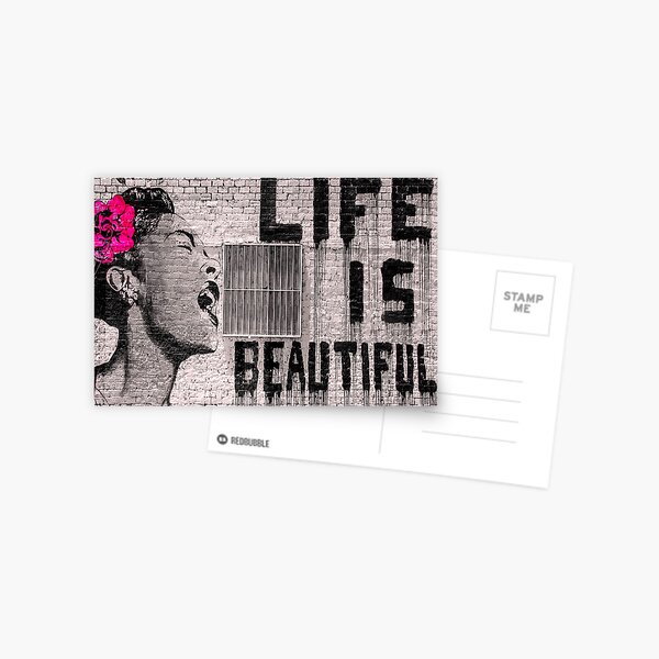 Item preview, Banksy Life is Beautiful  designed and sold by SharpWallArts.