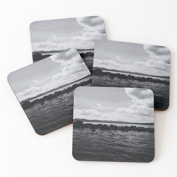 Item preview, Fiji Ocean, Sky, Clouds and a Rock Jetty - Black & White  designed and sold by RKMR.