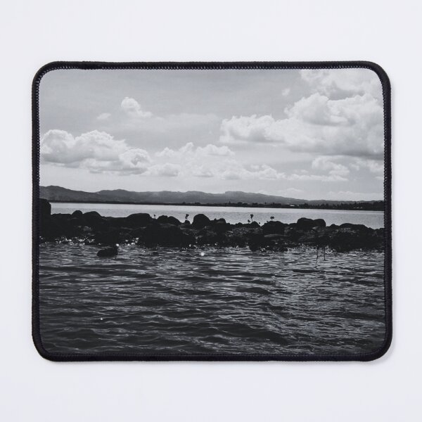 Item preview, Fiji Ocean, Sky, Clouds and a Rock Jetty - Black & White  designed and sold by RKMR.