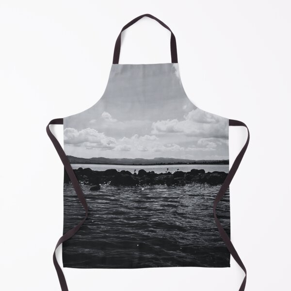 Item preview, Fiji Ocean, Sky, Clouds and a Rock Jetty - Black & White designed and sold by RKMR.
