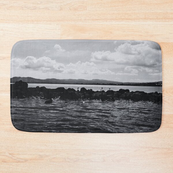 Item preview, Fiji Ocean, Sky, Clouds and a Rock Jetty - Black & White  designed and sold by RKMR.