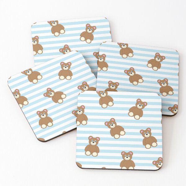 Item preview, Cute Teddy Bear with Blue and White Striped designed and sold by GraffiTimi.