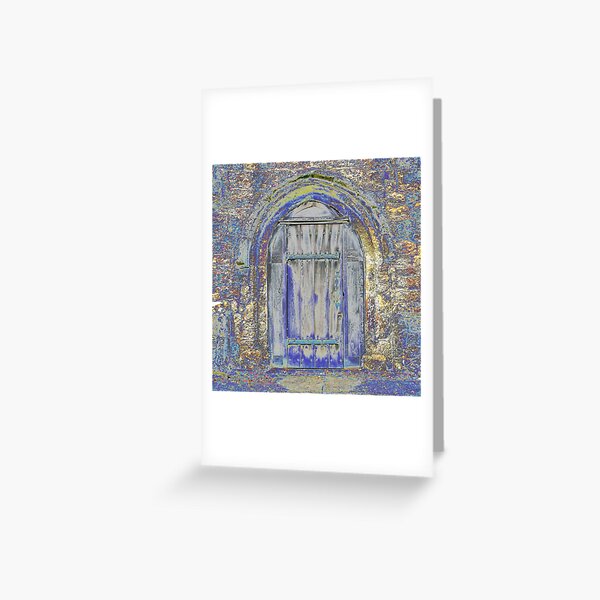 www.lizgarnett.com - Church door, Thurnham Church, Maidstone, Kent Greeting Card