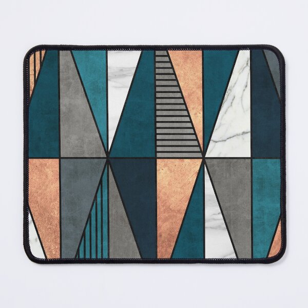 Item preview, Copper, Marble and Concrete Triangles with Blue designed and sold by Zoltan Ratko.