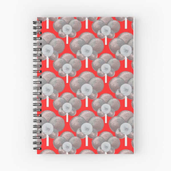 Item preview, Watercolour grey tones retro poppy flower pattern on bright red designed and sold by yennyz.