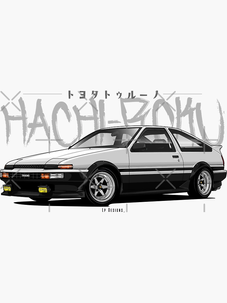 Hachi-Roku Trueno AE86 Car Initial-D Anime JDM Vinyl Decal Die Cut Sti –  CaliBear Prints