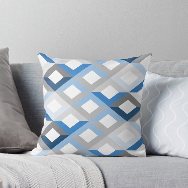 Artikelvorschau, Geometrisches blau graues Muster entworfen und verkauft von holidayfashion.
