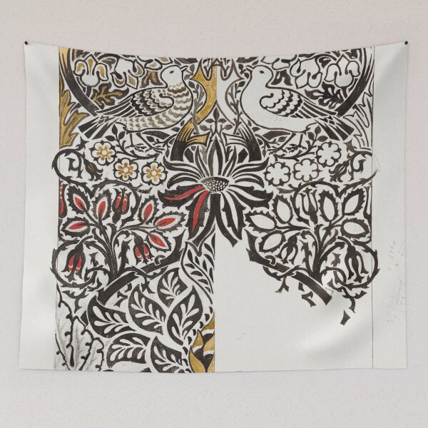 Item preview, Watercolour, Woven Fabric Design - Dove and Rose (1879) by William Morris designed and sold by amrmab.