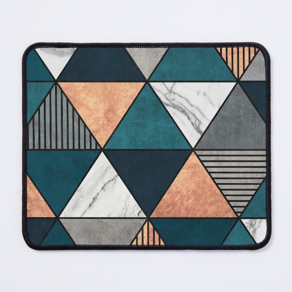 Item preview, Copper, Marble and Concrete Triangles 2 with Blue designed and sold by Zoltan Ratko.