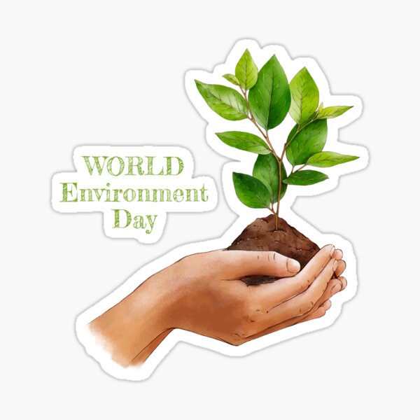 World environment day minimalist vector background with earth in hands and  plant. One continuous line drawing. Poster, banner, background with  lettering environment day. Stock Vector | Adobe Stock