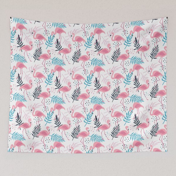 Item preview, Flamingo, tropical palms tree Art Design  designed and sold by Multi-D.