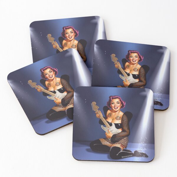 Item preview, M&m Designs - Rocker pin-up designed and sold by chimpunilustracion.