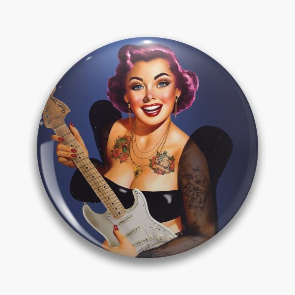 Item preview, M&m Designs - Rocker pin-up designed and sold by chimpunilustracion.