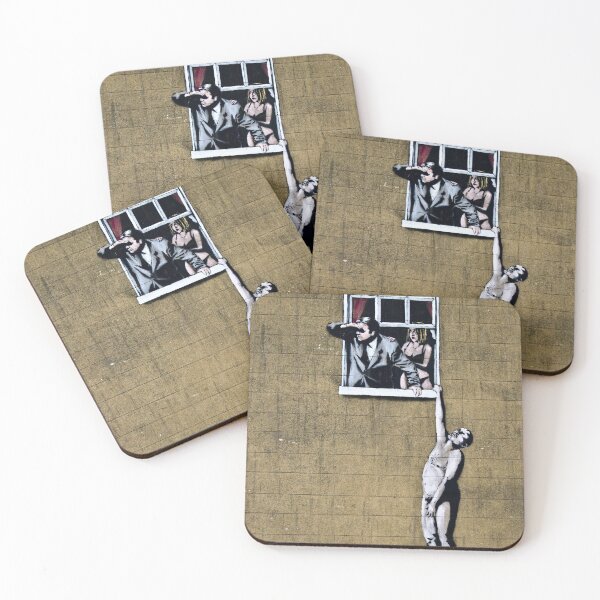 Item preview, Banksy Well Hung Lover designed and sold by SharpWallArts.