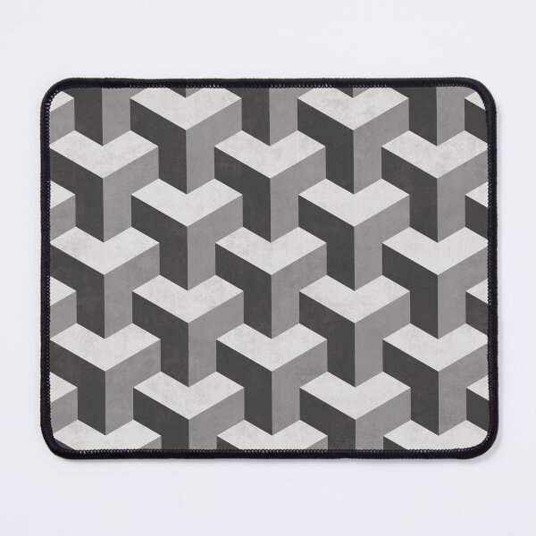 Item preview, Interlocking Cubes Pattern - Shades of Grey designed and sold by Zoltan Ratko.