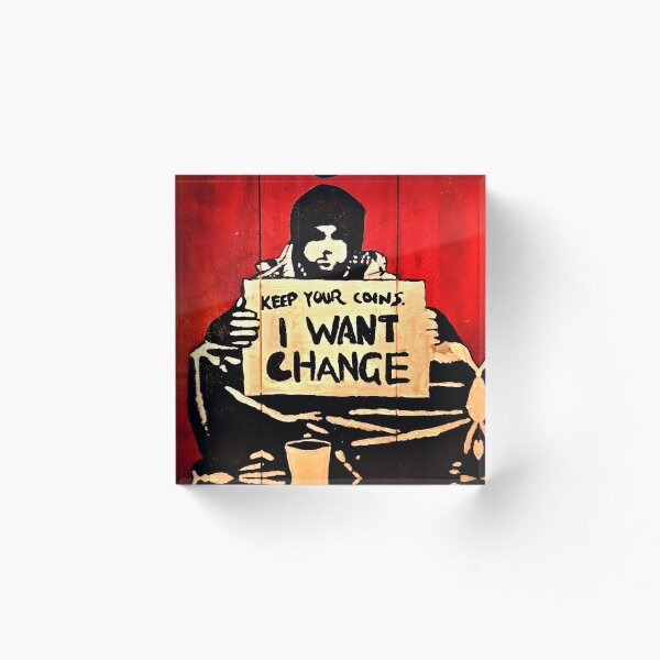 Item preview, Banksy Quédate tus monedas Quiero un cambio designed and sold by SharpWallArts.