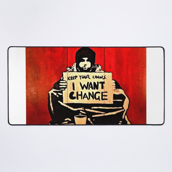 Item preview, Banksy Keep Your Coins I Want a Change designed and sold by SharpWallArts.