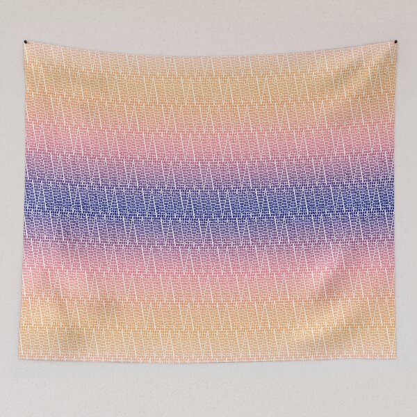 Item preview, Fancy Blues-Pinks-Oranges Dices & Triangles Harmony  designed and sold by MC Art Studio.