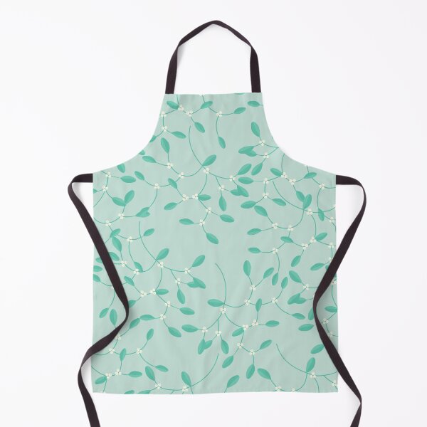 Item preview, Mistletoe Light Turquoise Christmas Cottagecore Pattern designed and sold by cashewdays.