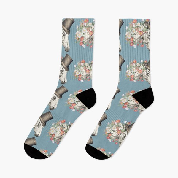 Item preview, White Horse Wearing Monocle And Top Hat Surrounded By Vintage Roses designed and sold by TrulyEpoque.