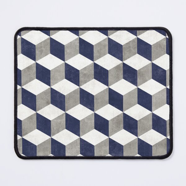 Artikelvorschau, Geometrisches Würfelmuster - Grauer, weißer, blauer Beton entworfen und verkauft von Zoltan Ratko.