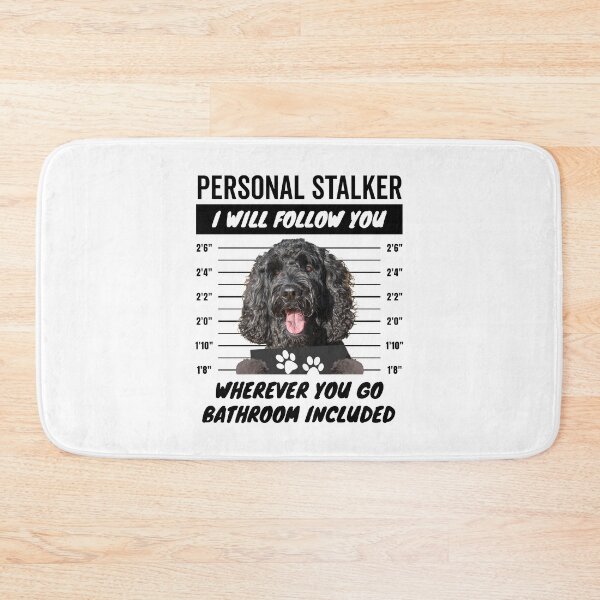 Item preview, Personal Stalker Dog – Black Labradoodle designed and sold by More Cute Dogs.