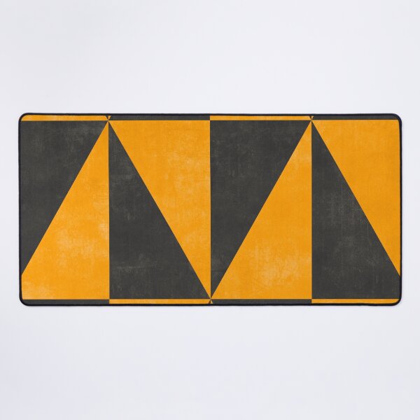 Item preview, Geometric Triangle Pattern - Yellow, Grey Concrete designed and sold by Zoltan Ratko.