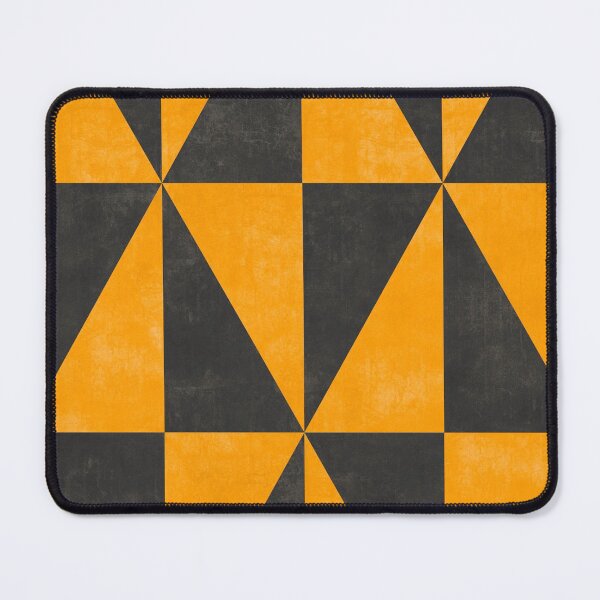 Item preview, Geometric Triangle Pattern - Yellow, Grey Concrete designed and sold by Zoltan Ratko.