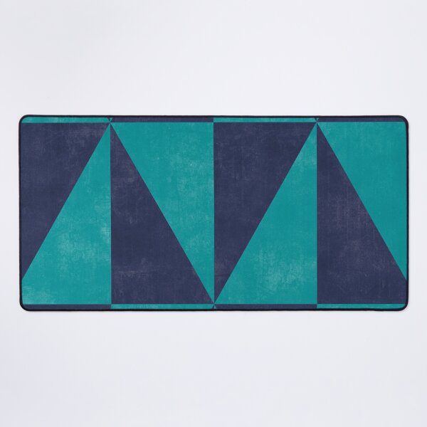 Item preview, Geometric Triangle Pattern - Turquoise, Blue Concrete designed and sold by Zoltan Ratko.