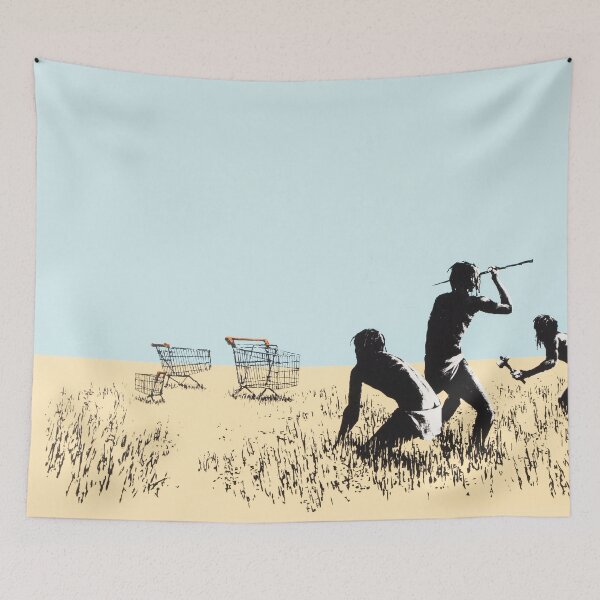 Item preview, Banksy Trolley Hunters Art designed and sold by SharpWallArts.