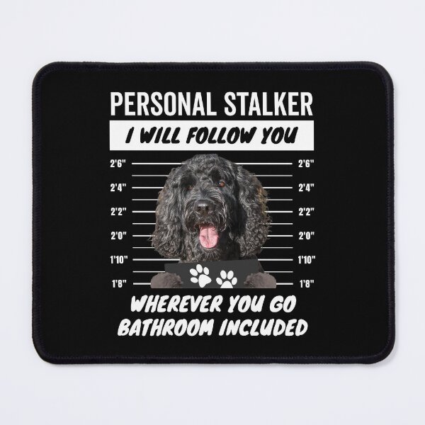 Item preview, Personal Stalker Dog – Black Labradoodle designed and sold by More Cute Dogs.