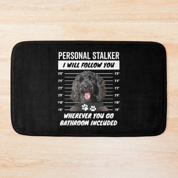 Item preview, Personal Stalker Dog – Black Labradoodle designed and sold by More Cute Dogs.