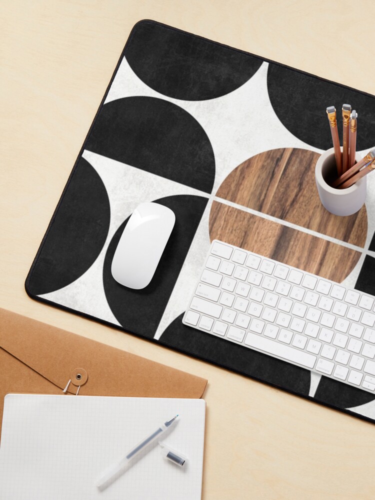 Alternate view of Mid-Century Modern Pattern No.1 - Concrete and Wood Mouse Pad