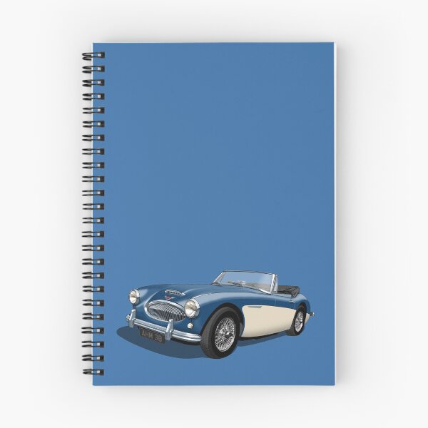 Artikelvorschau, Austin Healey 3000 Mk3 in dunkelblau und weiß entworfen und verkauft von candc-retro.