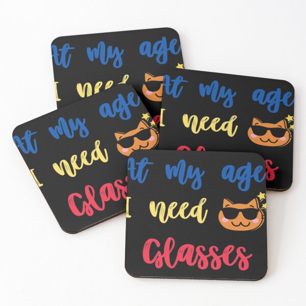 Item preview, At my age i need glasses,funny cat  designed and sold by Sharony841.
