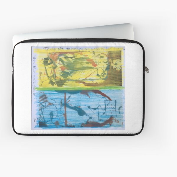 When Blue meets yellow. Trying not to love you, only makes me love you more. Laptop Sleeve