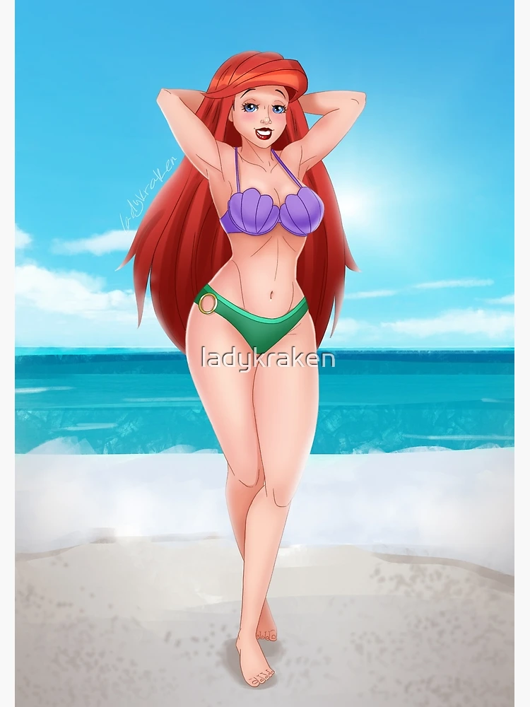 Redhead Mermaid Bikini PinUp