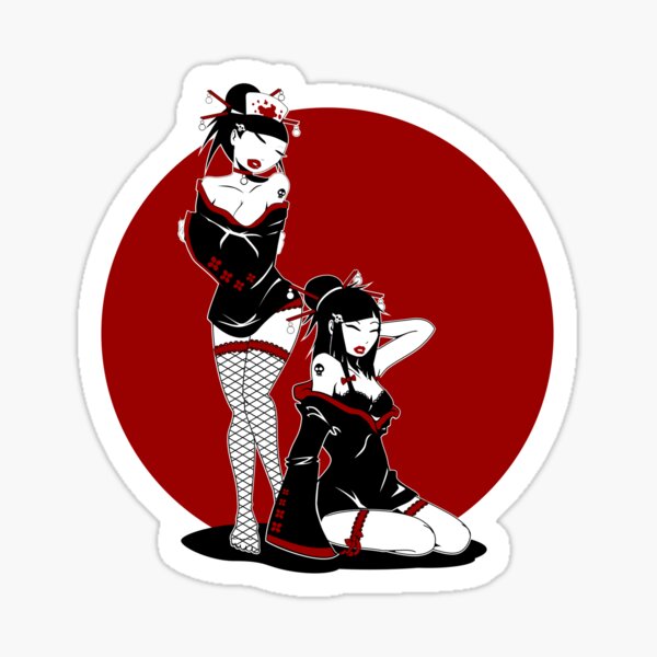 Pinup Geisha Two Sticker
