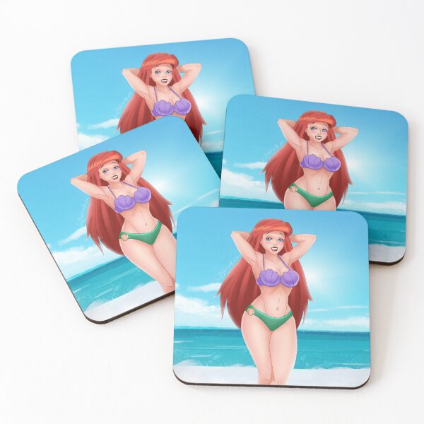 Item preview, Redhead Mermaid Bikini PinUp designed and sold by ladykraken.