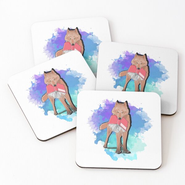 Item preview, Watercolor wolf - wold and books  designed and sold by AXIOM13.
