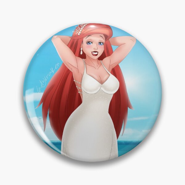 Item preview, Redhead Mermaid Wedding PinUp designed and sold by ladykraken.