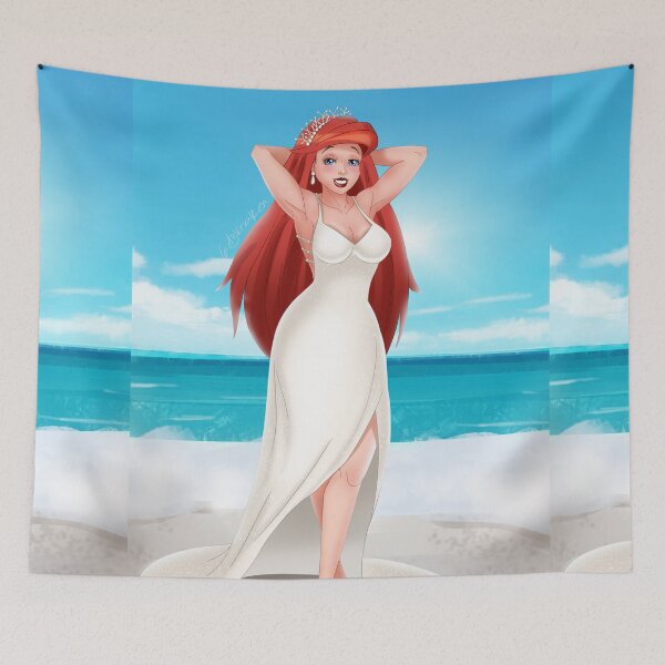 Item preview, Redhead Mermaid Wedding PinUp designed and sold by ladykraken.