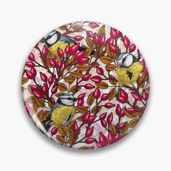 Item preview, Birds and dog rose hips designed and sold by Katerina Mitkova Kirilova.
