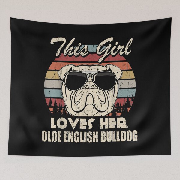 Item preview,  Olde English Bulldog Girl Cool Vintage Retro For Dog Mom designed and sold by paudels.