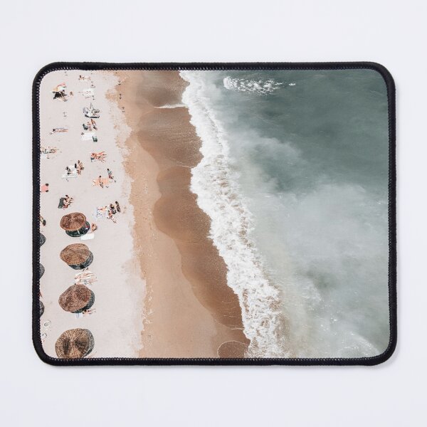 Item preview, Aerial Ocean Waves Print, Aerial Beach Print, Summer Art Print, Aerial Landscape Print, Round Umbrellas Beach Photography designed and sold by radub85.